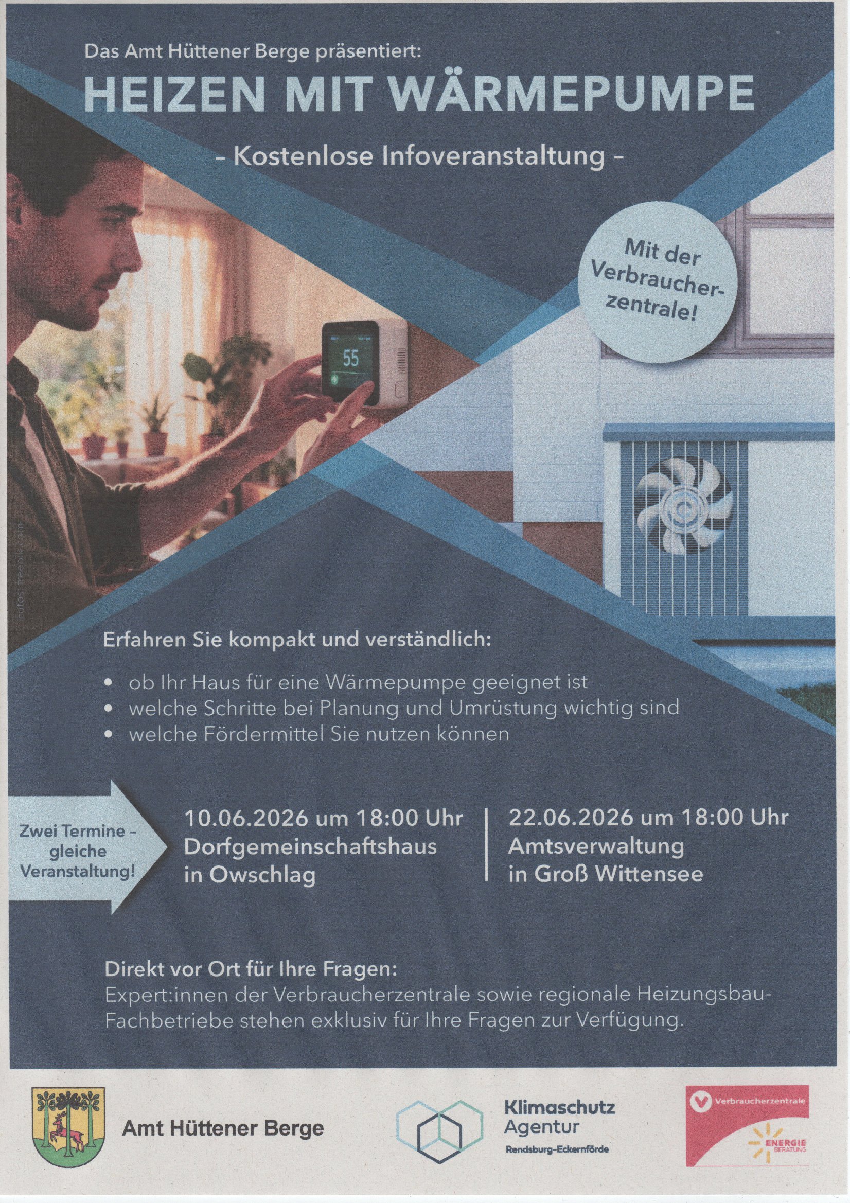 Infoveranstaltung: Heizen mit Wärmepumpe- Hier klicken zum Vergrößern Infoveranstaltung: Heizen mit Wärmepumpe
