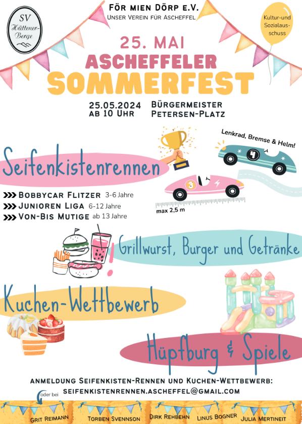 Save the date: Ascheffeler Sommerfest