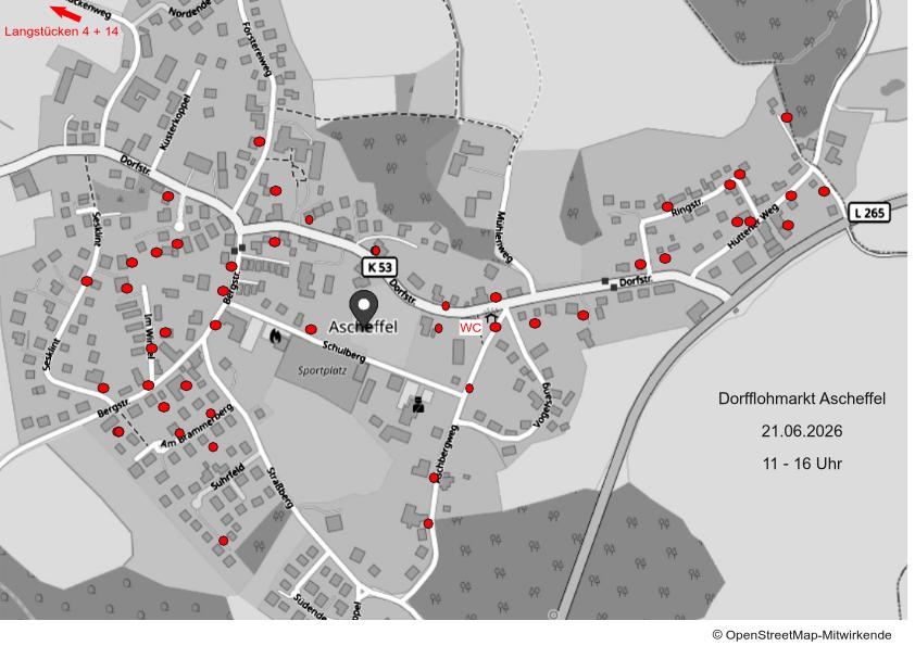 Straßenplan Dofflohmarkt 2026 - Hier klicken zum Vergrößern Straßenplan Dofflohmarkt 2026